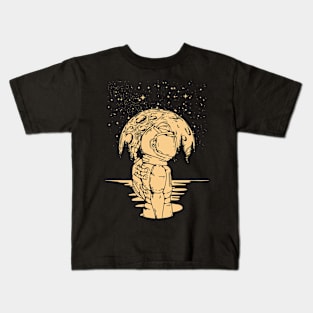 Space Moon Orbit Galaxy Astrology Kids T-Shirt